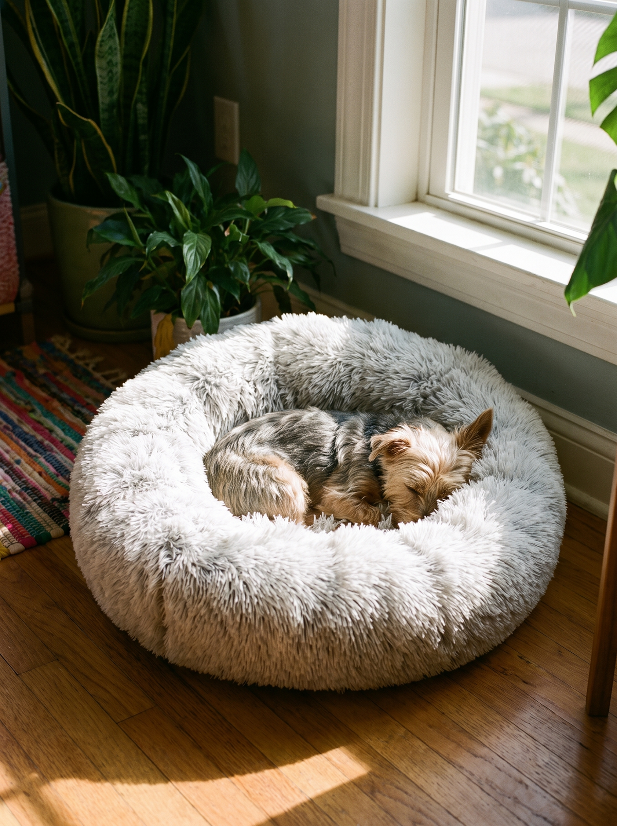 Burrow bed with the hood folded back into an open bed